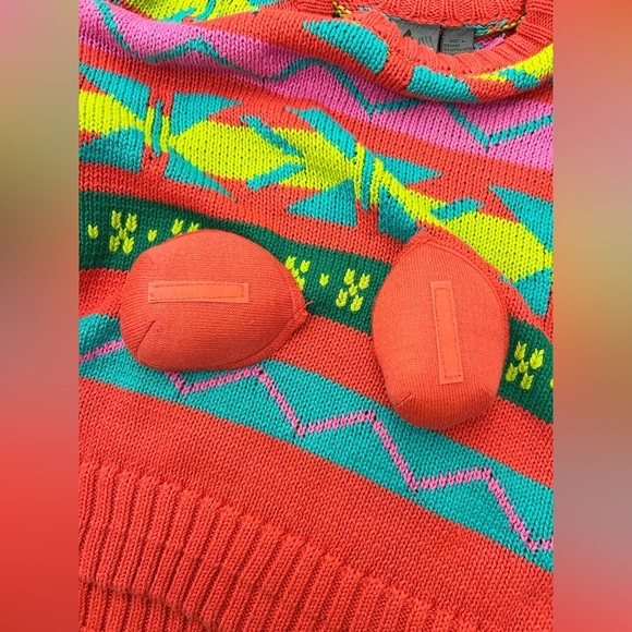 Vintage Lizwear Bright Colorful Multi Geometric Knit Sweater Size Large‎ - Picture 10 of 10